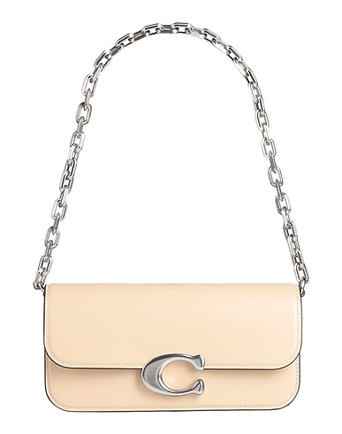 COACH Handbag Beige Leather