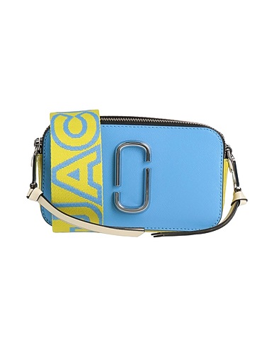 MARC JACOBS Across-body bag Light blue 100% Cow leather, Polyurethane coated