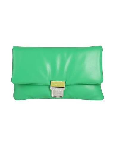 MSGM Borsa a mano Verde 100% Poliuretano