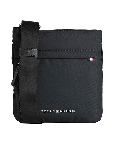 TOMMY HILFIGER Cross-body bags Black 96% Recycled polyester, 4% Polyurethane