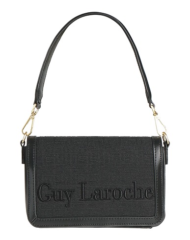 GUY LAROCHE Handbag Black 60% Polyester, 40% Leather
