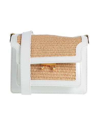 MARNI Cross-body bags White 52% Cotton, 48% Polyamide, Cow leather, Brass, Steel