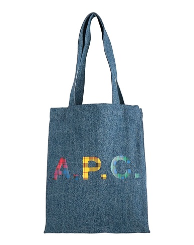 A.P.C. Schultertasche Blau 100% Baumwolle