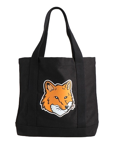 MAISON KITSUNÉ Handtasche NERO 100% Baumwolle