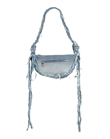 STEVE MADDEN Shoulder bag Blue 100% Cotton, Polyurethane