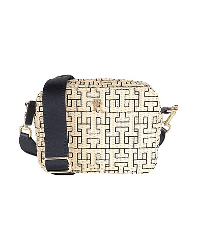 TOMMY HILFIGER Across-body bag Navy blue 78% Paper, 20% Polyester, 2% Polyurethane