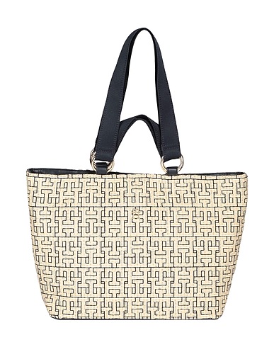 TOMMY HILFIGER Handbag Navy blue 64% Paper, 20% Polyurethane, 16% Polyester