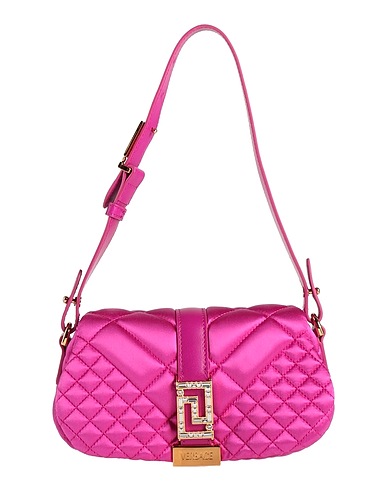 VERSACE Handbag Fuchsia 72% Viscose, 28% Silk, Lambskin