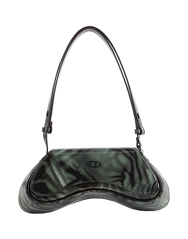 DIESEL Shoulder bag PLAY CROSSBODY
 Military green 100% Polyurethane