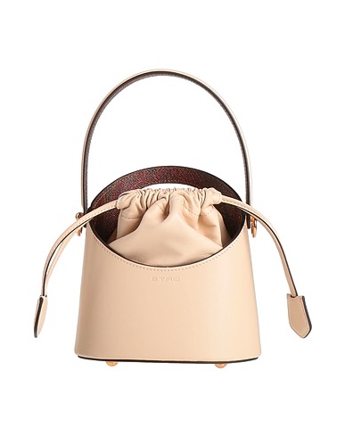 ETRO Handbag Beige 76% Cotton, 24% Polyester, Polyurethane coated, Calfskin