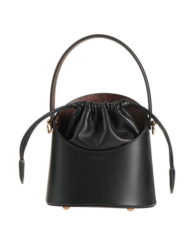 ETRO Handbag Black 76% Cotton, 24% Polyester, Polyurethane coated, Calfskin
