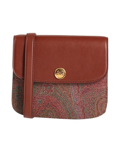 ETRO Across-body bag Brown 76% Cotton, 24% Polyester, Calfskin