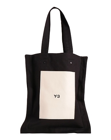 Y-3 Shoulder bag Black 100% Organic cotton, Recycled polyester
