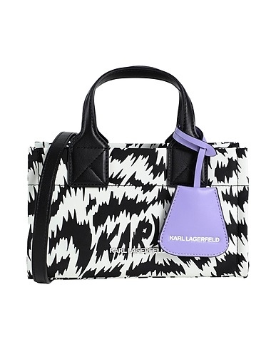 KARL LAGERFELD JEANS Handbag K/SKUARE SM TOTE ZEBRA
 White 64% Recycled polyamide, 36% Polyurethane