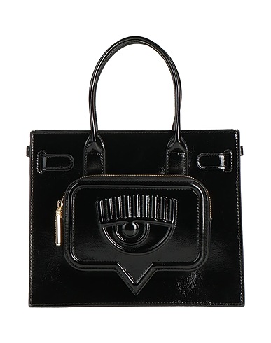 CHIARA FERRAGNI ハンドバッグ ブラック ポリエステル 100% / ポリウレタンコート