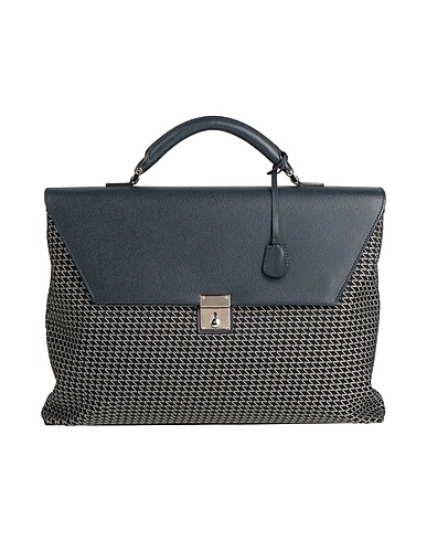 VALEXTRA Handbag Navy blue 53% Nylon, 45% Polyester, 2% Kevlar®, Calfskin