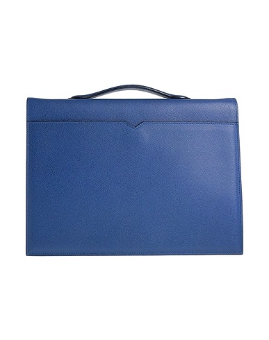 VALEXTRA Handbag Blue 100% Calfskin