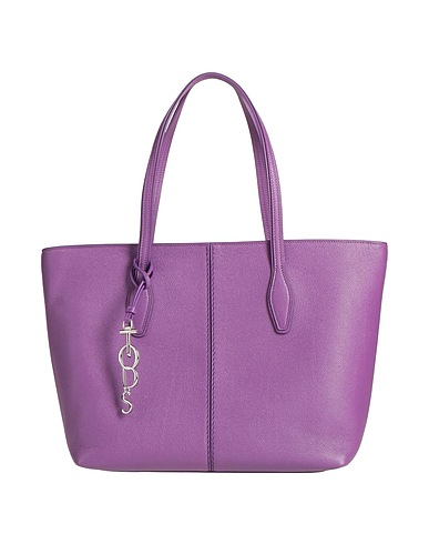 TOD'S Handbag Purple Leather