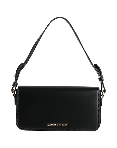 CHIARA FERRAGNI Handbag Black 100% Polyester, Polyurethane resin