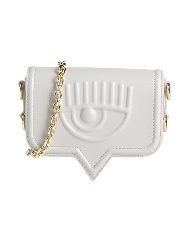 CHIARA FERRAGNI Sac bandoulière Gris clair 100% Polyester, Résine polyuréthane