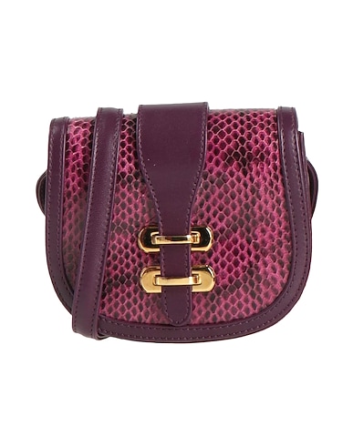 ALBERTA FERRETTI Across-body bag Plum Snakeskin