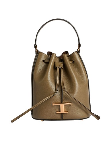 TOD'S Handbag Khaki Leather