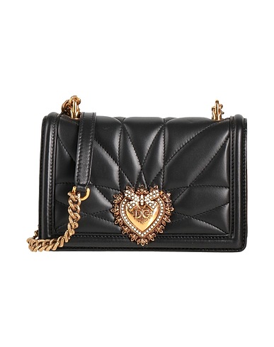 DOLCE&GABBANA Umhängetasche DEVOTION Schwarz 100% Lammleder