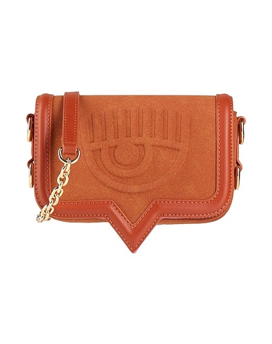 CHIARA FERRAGNI Across-body bag Tan 100% Polyester, Polyurethane resin