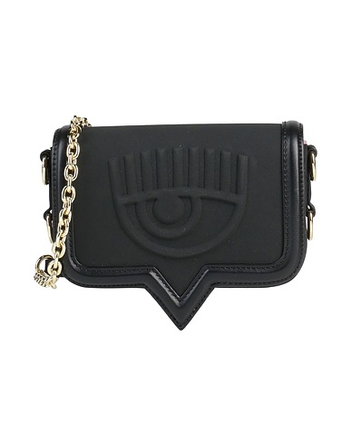 CHIARA FERRAGNI Across-body bag Black 100% Polyester, Polyurethane resin