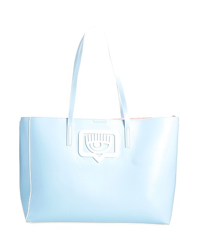 CHIARA FERRAGNI Handbag Sky blue 100% Polyester, Polyurethane resin