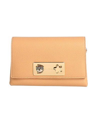 CHIARA FERRAGNI ハンドバッグ キャメル ポリエステル 100% / ポリウレタン樹脂