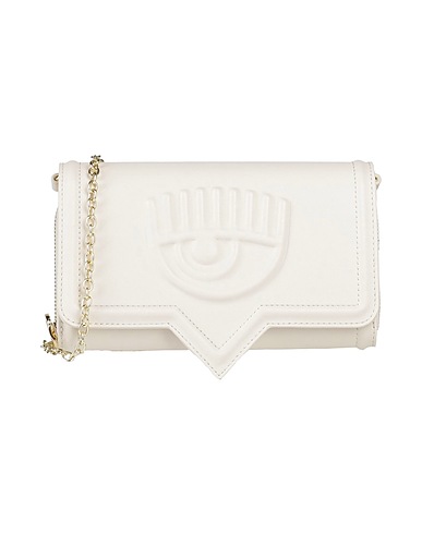 CHIARA FERRAGNI Across-body bag AVORIO 100% Polyester, Polyurethane resin