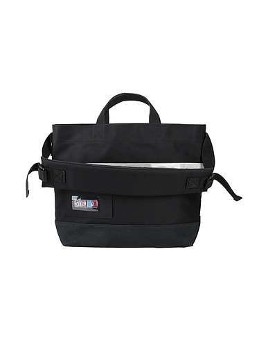 SAINT MICHAEL Handbag Black Textile fibres, Leather
