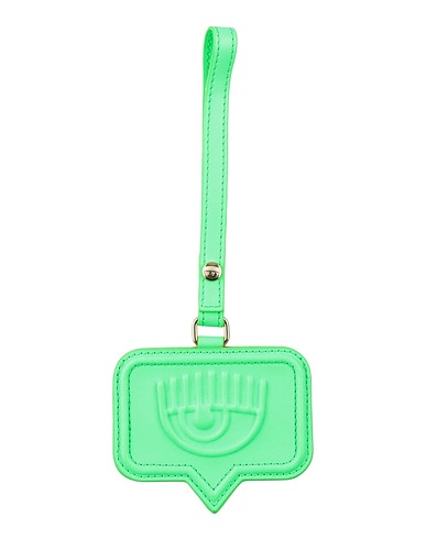 CHIARA FERRAGNI Bag accessories & charms Lime green 100% Polyester, Polyurethane resin