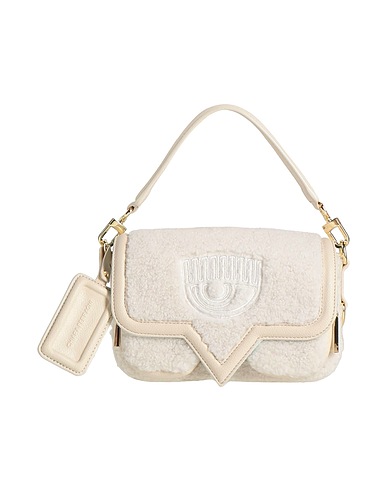 CHIARA FERRAGNI Borsa a mano Off white 100% Poliestere