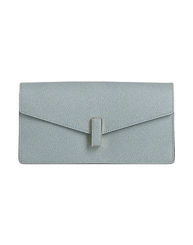 VALEXTRA Handbag Pastel blue 100% Calfskin