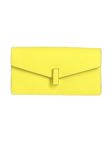 VALEXTRA Handbag Lime green 100% Calfskin