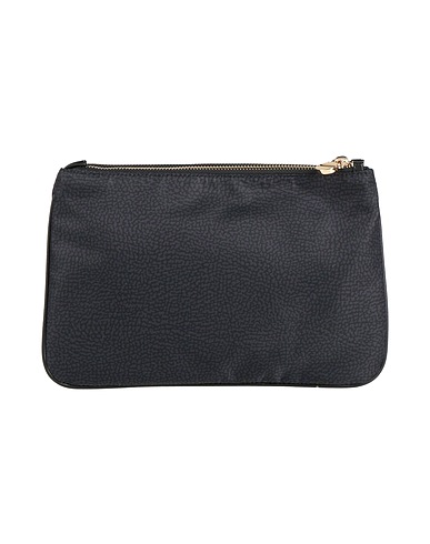 BORBONESE Borsa a mano Nero 100% Poliestere, Pelle