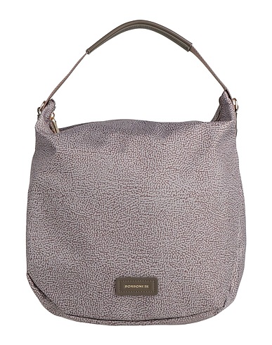 BORBONESE Handbag Grey 100% Polyester