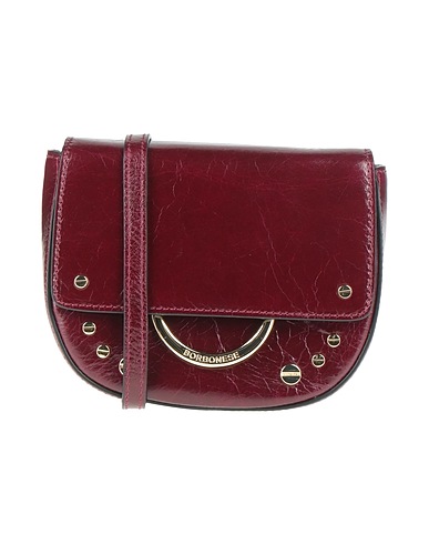BORBONESE Across-body bag Plum Leather