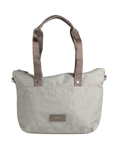 BORBONESE Borsa a spalla Grigio 100% Poliestere, Poliuretano