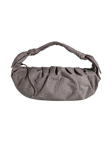 BORBONESE Schultertasche Dunkelbraun 100% Polyester, Leder