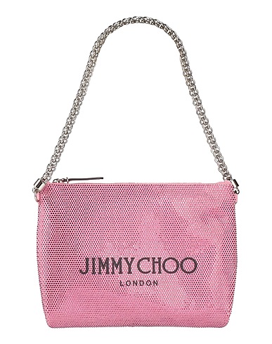 JIMMY CHOO Handtasche Rosa Leder, Gewebefasern