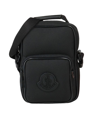 MONCLER Across-body bag Black 53% Polyamide, 47% Polyester, Calfskin