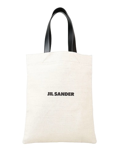 JIL SANDER Handbag Ivory 70% Cotton, 30% Linen, Cow leather