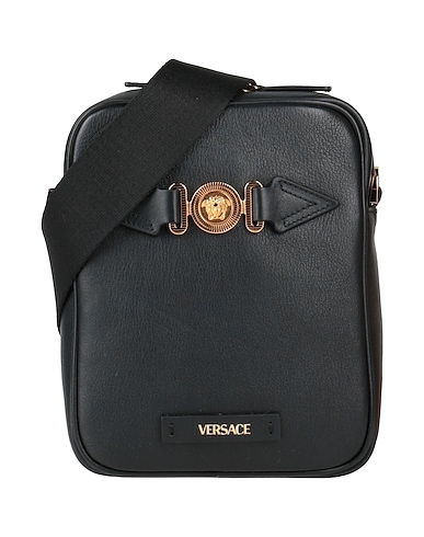 VERSACE Cross-body bags Black 100% Calfskin