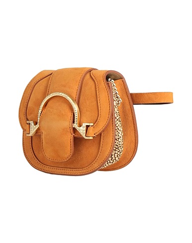 BORBONESE Belt Bags Tan Leather, Nylon, Polyurethane