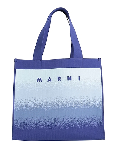 MARNI ハンドバッグ ブルー ポリエステル 100% / コットン / ポリウレタン