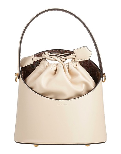 ETRO Handbag Beige Calfskin, Cotton, Polyester, PVC - Polyvinyl chloride, Modacrylic