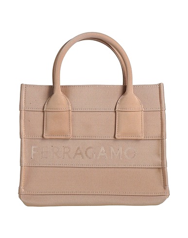 FERRAGAMO Handbag Beige 90% Cotton, 10% Acrylic